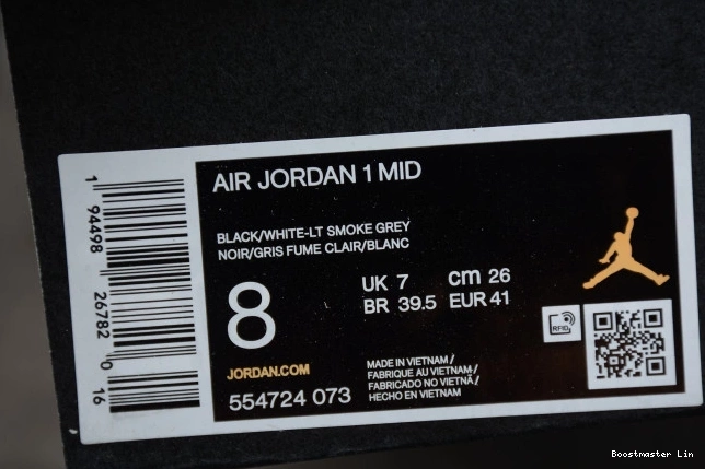 Bmlin shoes Jordan White 1 Shadow AIR 554724-073 Mid 0730